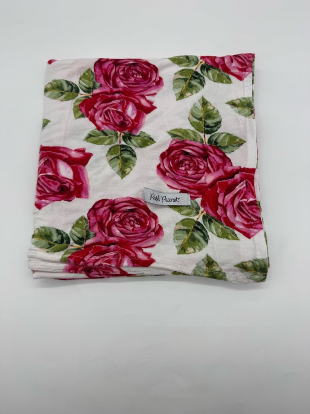 Posh Peanut Bamboo Swaddle Blanket in Roses Theme